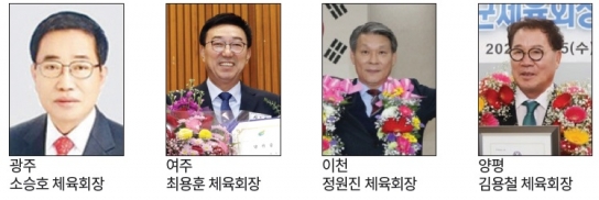 첫 지자체별 민선체육회장 선출 임기시작