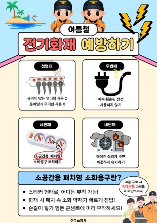 여주소방서, 여름철 전기화재 예방수칙 강조