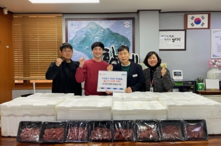 전국한우협회 양평군지부, 개군면 독거노인·다문화가정에 불고기 50팩 기탁