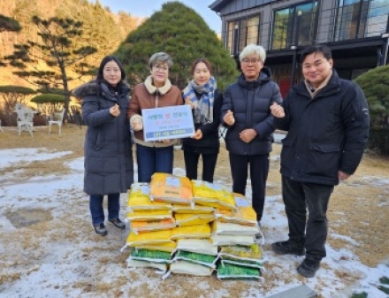 ㈜서윤네트워크, 청운면 장애인 거주시설 ‘로뎀의집’에 사랑의 쌀 후원
