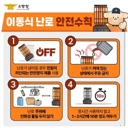 양평소방서, 겨울철 다중이용업소 이동식 난로 사용 주의 당부