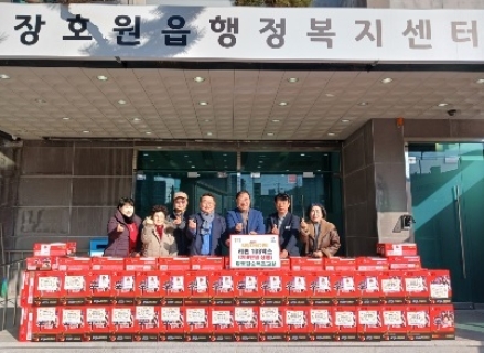 이천시 장호원순복음교회 이웃돕기 라면 108박스(200만원 상당) 기탁