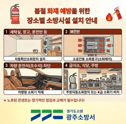 광주소방서, 봄철 화재예방은 생활 속 작은 대비로…