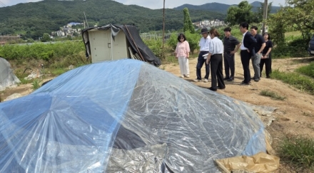 광주시, 한강유역환경청과 하천변 야적 퇴비 합동점검 실시