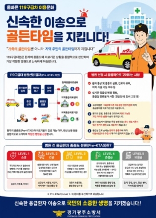 광주소방서, 올바른 119구급차 이용문화 홍보 나서