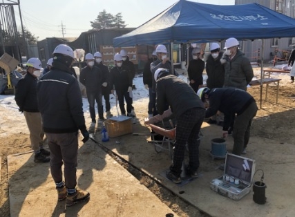 양평군 환경사업소, 동절기 특수 콘크리트 품질관리 현장교육 진행