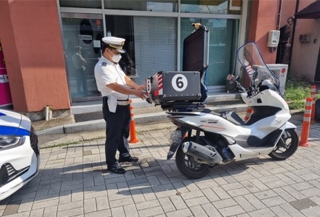여주경찰서, 배달 대행업체 이륜차 식별번호 부착