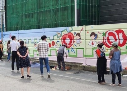광주시 혁신교육지구, 한사랑학교와 마을이 함께하는 벽화그리기 행사 추진