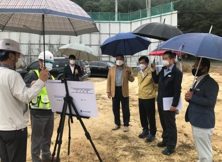 김규창 도의원, 국지도 88호선 북내면 서원리 선형개량공사 관련 현장점검