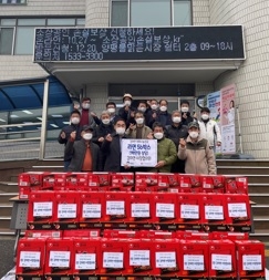 강하면이장협의회, 어려운 이웃주민을 위한 라면 전달