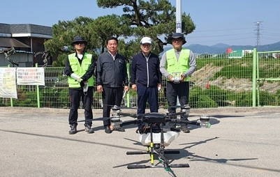 드론 벼 중기 제초제 살포