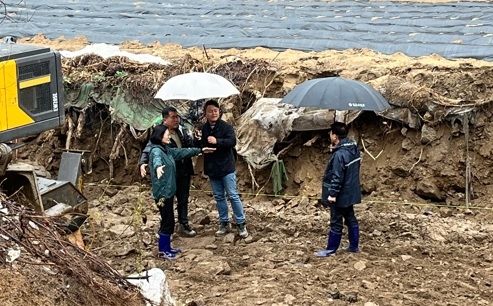 광주시의회 주임록의장, 수해복구현장 예찰진행